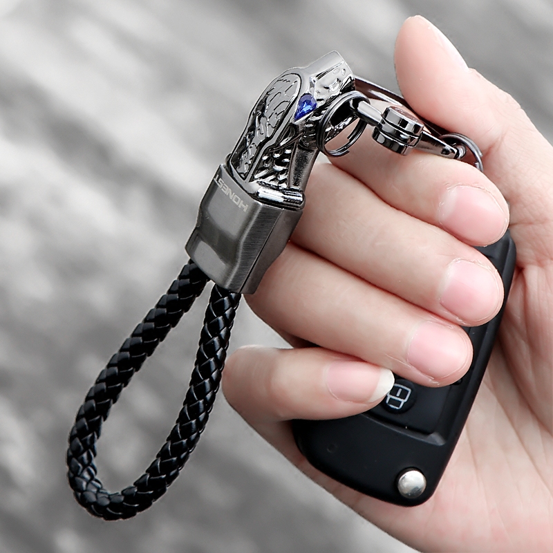 Gift box car keychain men's metal personality men's key chain Key ring ring pendant Creative gift