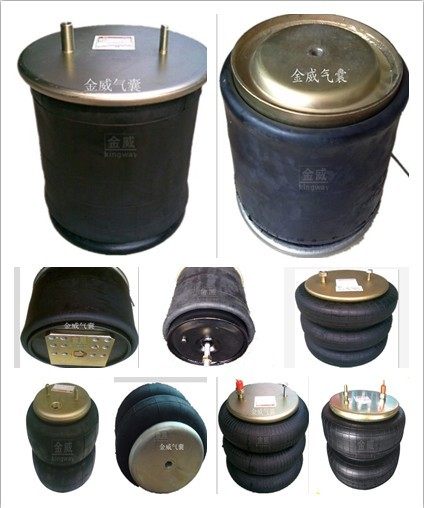 Various types of air bag bus and trailer air suspension applications of air spring damping air bag shock absorbers