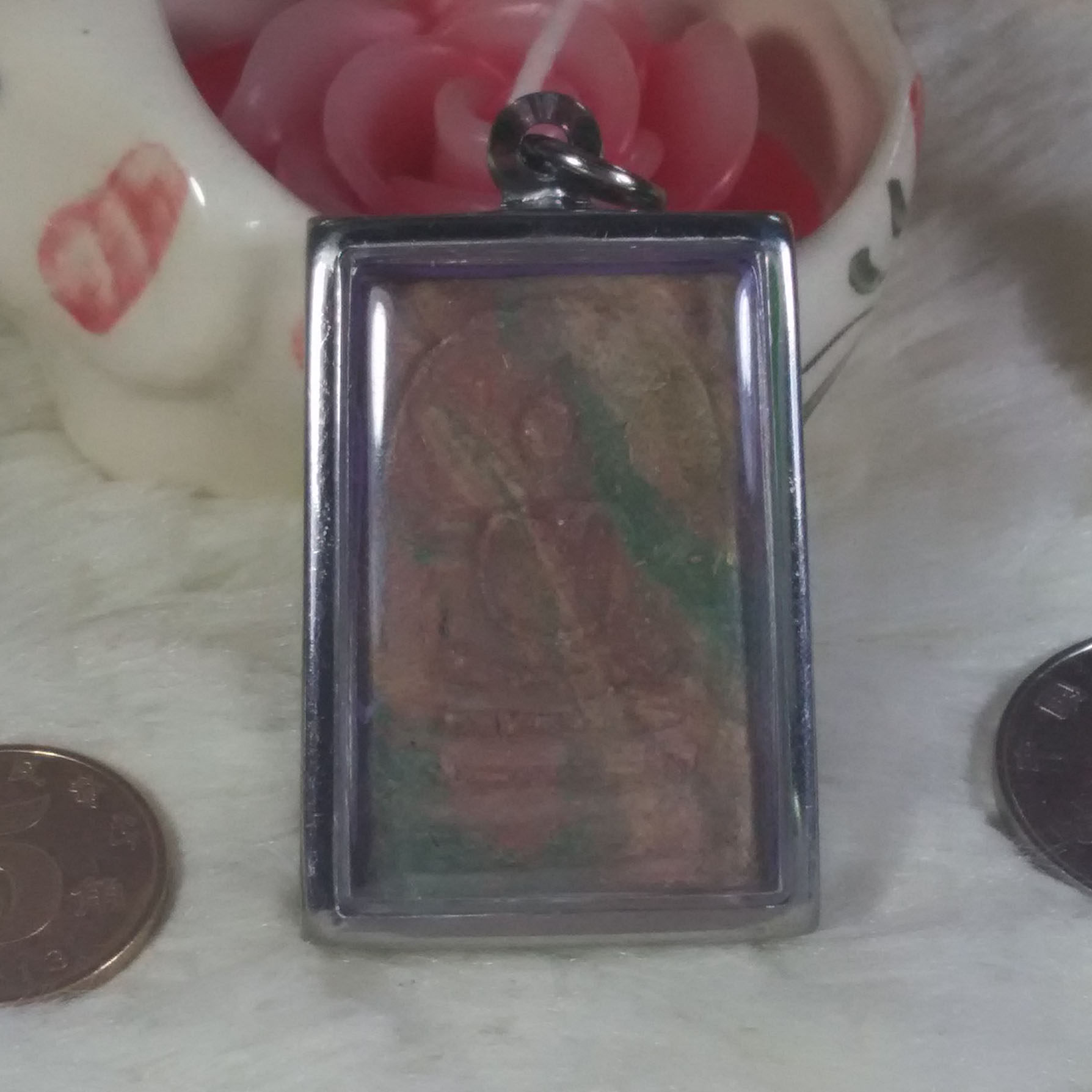 Thai Orthodox Temple Antique Buddha cards Early colour mud Chongdi Buddha 20 years ago Old Chongdi Collection treasures