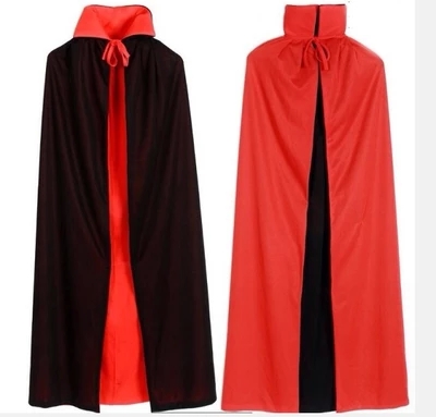 Halloween clothing adults red and black double-sided vampire deity demon cloak double-sided lengthened cloak