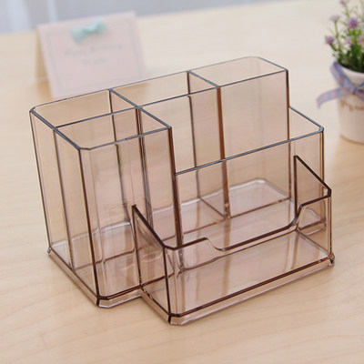 Creative fashion pen holder Korean stationery desktop student pen holder Office supplies Multi-function pen holder storage box