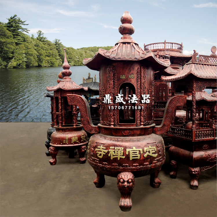 Cast iron temple furnace Buddhist tools incineration furnace iron incineration furnace Buddha paper burning furnace