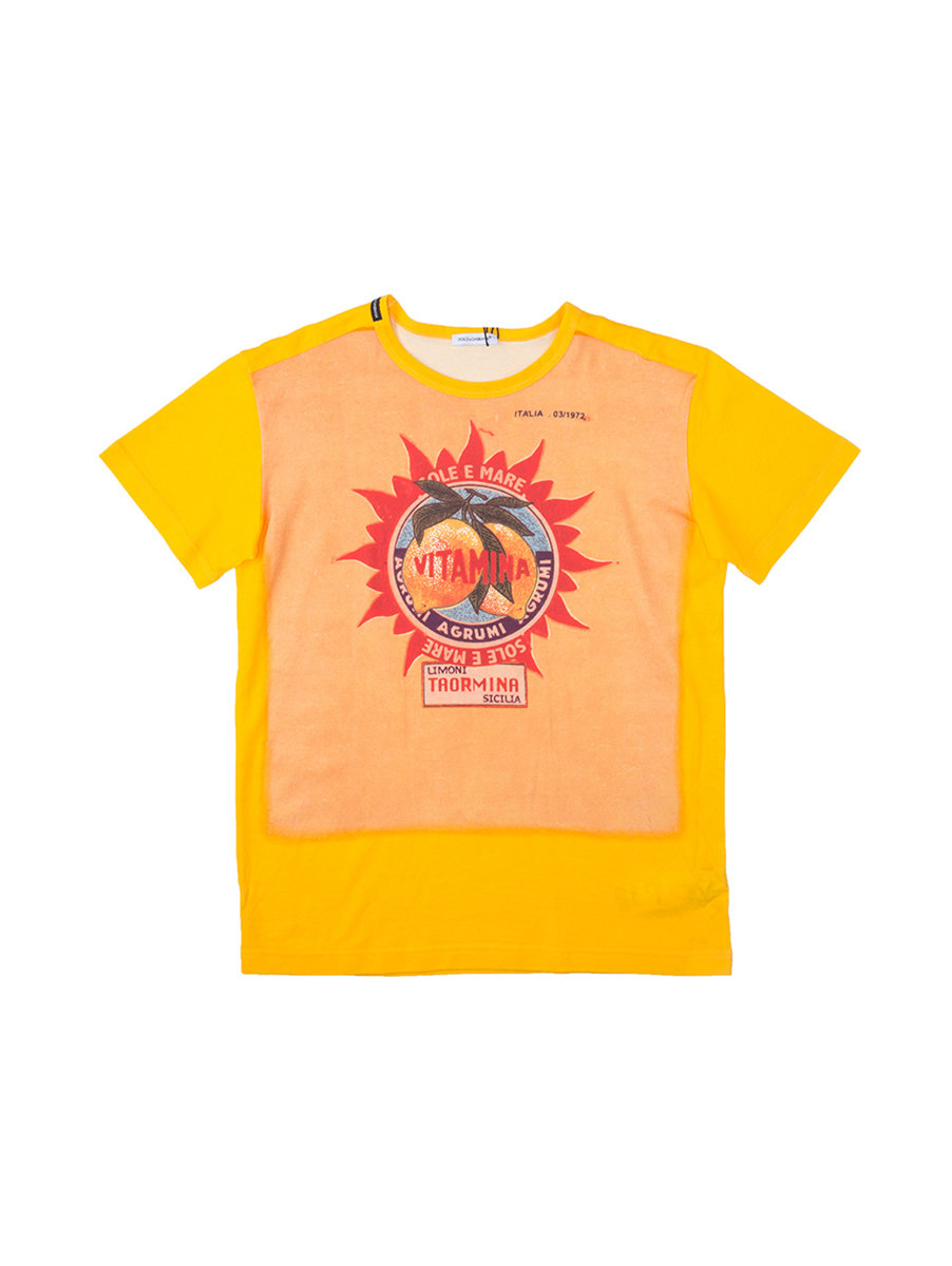 Dolce&Gabbana 黄色柠檬徽章短袖T恤