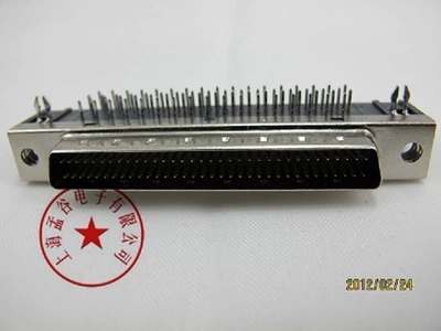 Monteless SCSI 68PIN90 degree plug plate DB type 68 core curved plug male weld plate connector