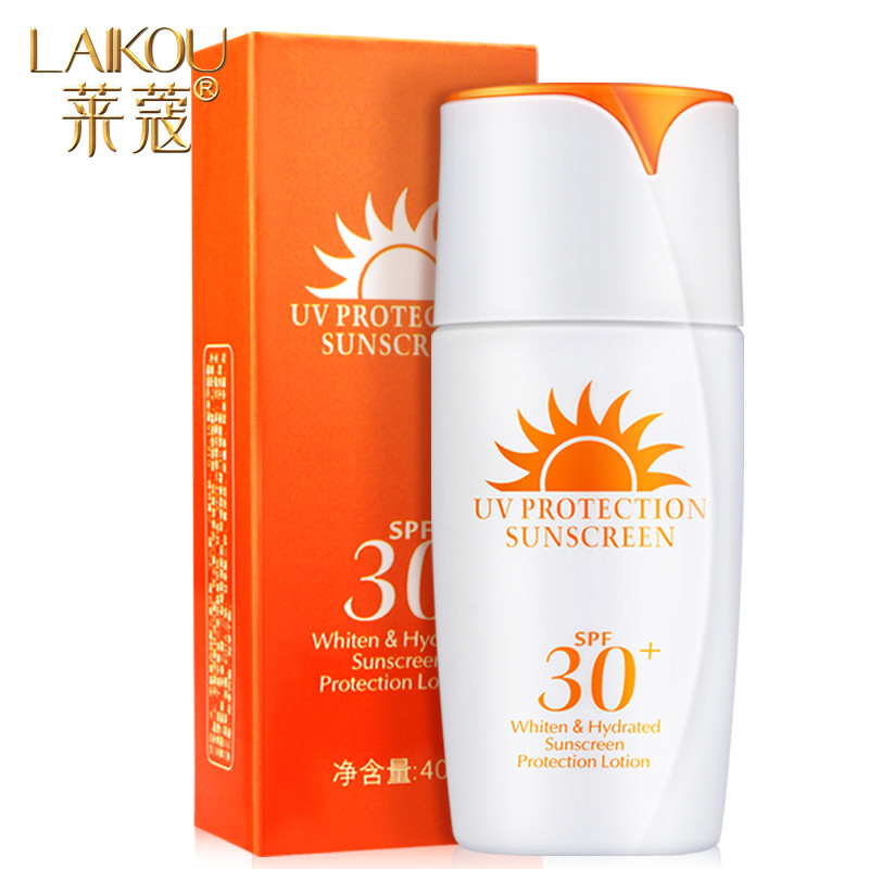 莱蔻防晒霜男女学生全身面部隔离保湿防晒乳SPF30防水防紫外线40g