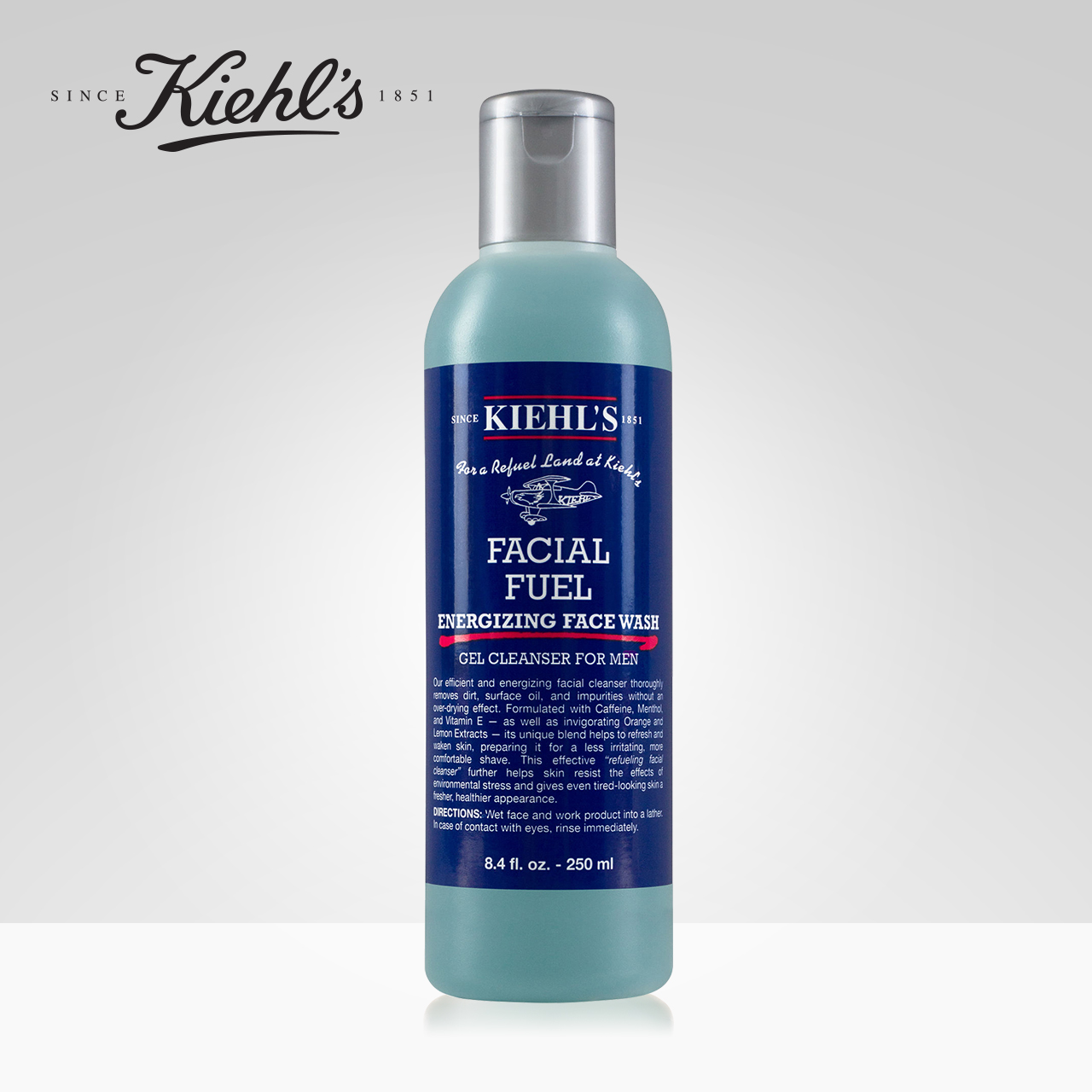 Kiehl's科颜氏男士活力洁面啫喱250ml深层清洁 活力醒肤 舒缓肌