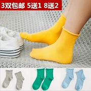 Mùa xuân và mùa hè tất nữ vớ cotton Hàn Quốc uốn cong màu kẹo với giày đơn lẻ miệng phụ nữ mang thai tháng vớ màu rắn chân thon