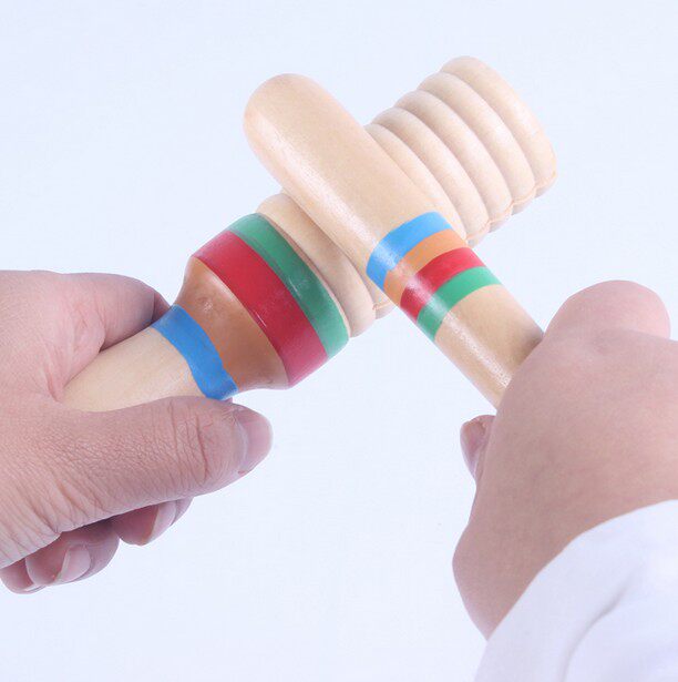 Special foreign trade original single thread small single sound percussion single sound tube Frog Ming tube Toy musical instrument Children's fun