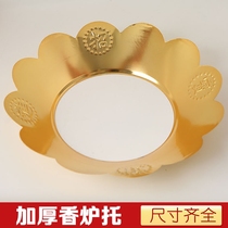 Buddha supplies alloy incense ash tray large incense burner enclosure to prevent dust from falling