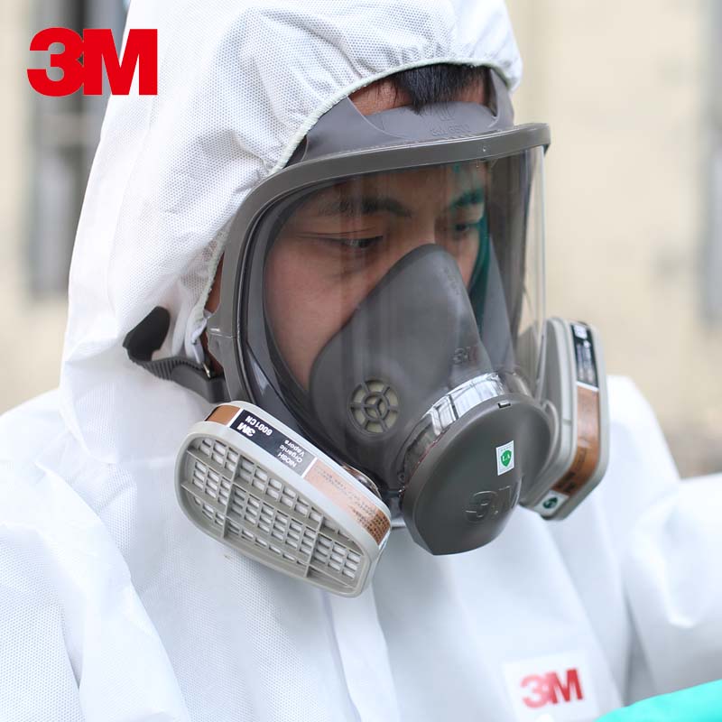 3M6800防毒面具喷漆甲醛有机气体专用全面罩化工酸碱气体防护口罩