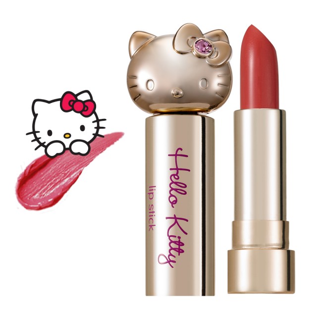 Hello Kitty MIT Taiwan Color Diamond Moisturizing Lip Gloss (Vintage Red) - Taobao