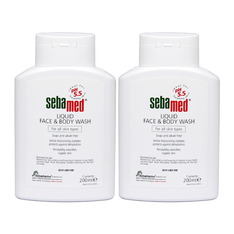 德国进口施巴Sebamed洁肤沐浴露200ml*2瓶装温和清洁肤保湿滋润