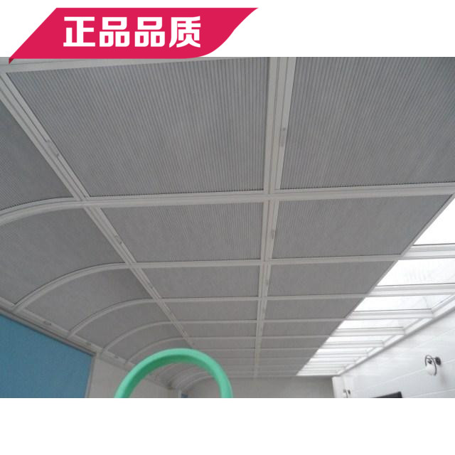 Honeycomb arched manual electric sky shed Curtain Bend Arc Greenhouse Top Curtain Sunroof Sunroof Shading Curtain Insulation