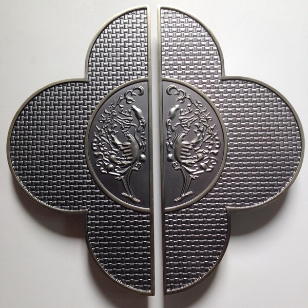 Ancient bronze carving door handle Chinese style archaize glass door handle wooden door handle club semicircular handle