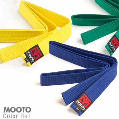 MOOTO Korea original taekwondo with loop double lap strip test - grade ribbon embroidery