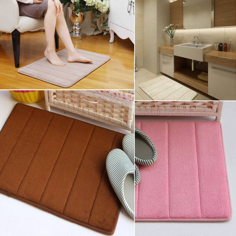 Soft Memory Foam Bath Bathroom Floor Shower Rug Non-slip Mat