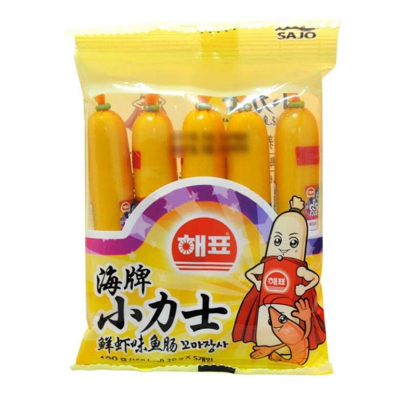 【苏宁易购】海牌小力士鱼肠虾味80g韩国进口