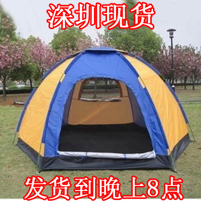 Three to four hexagonal pavilions tents with sunroof and rear window Multi-person tent camping beach Shenzhen