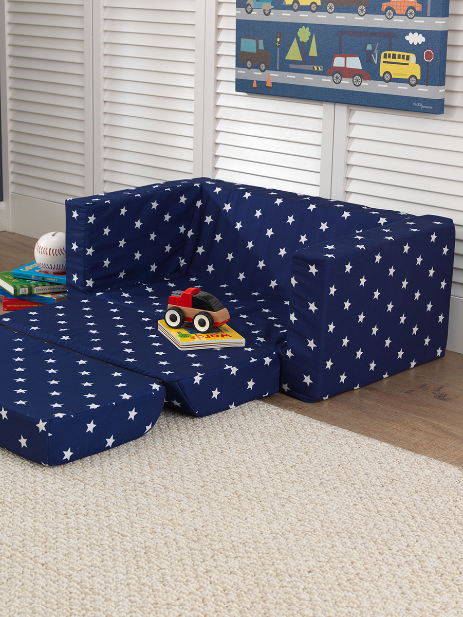 KidKraft 3岁+蓝色星星儿童沙发床