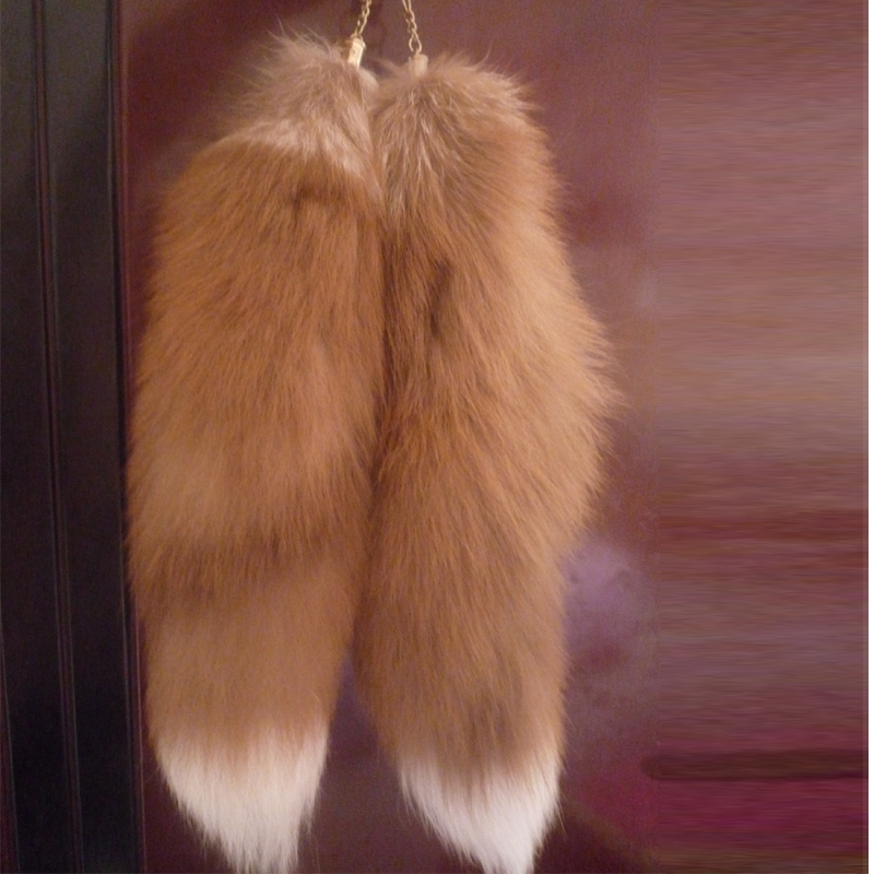 Special Offer Crystal Fox Extra-Large Fox Tail Fur Bag Pendant Keychain Versatile Accessory Handicraft
