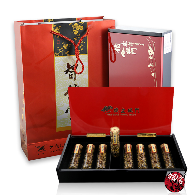智信堂特级铁皮石斛枫斗120g 芽级枫斗石斛高档礼盒8小支包邮LQ