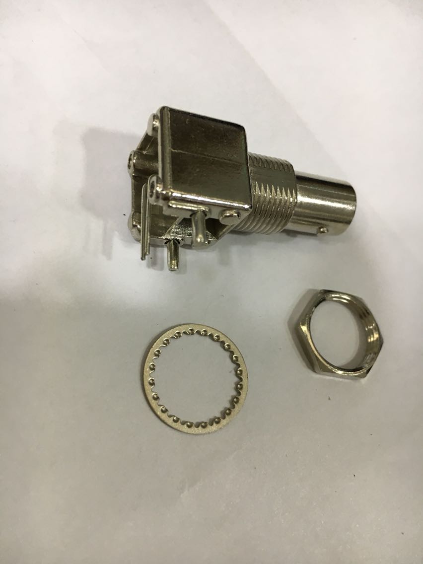 BNC metal one BNC - KWE horizontal socket Q9 mother head video monitoring mother - seat PCB plug bending