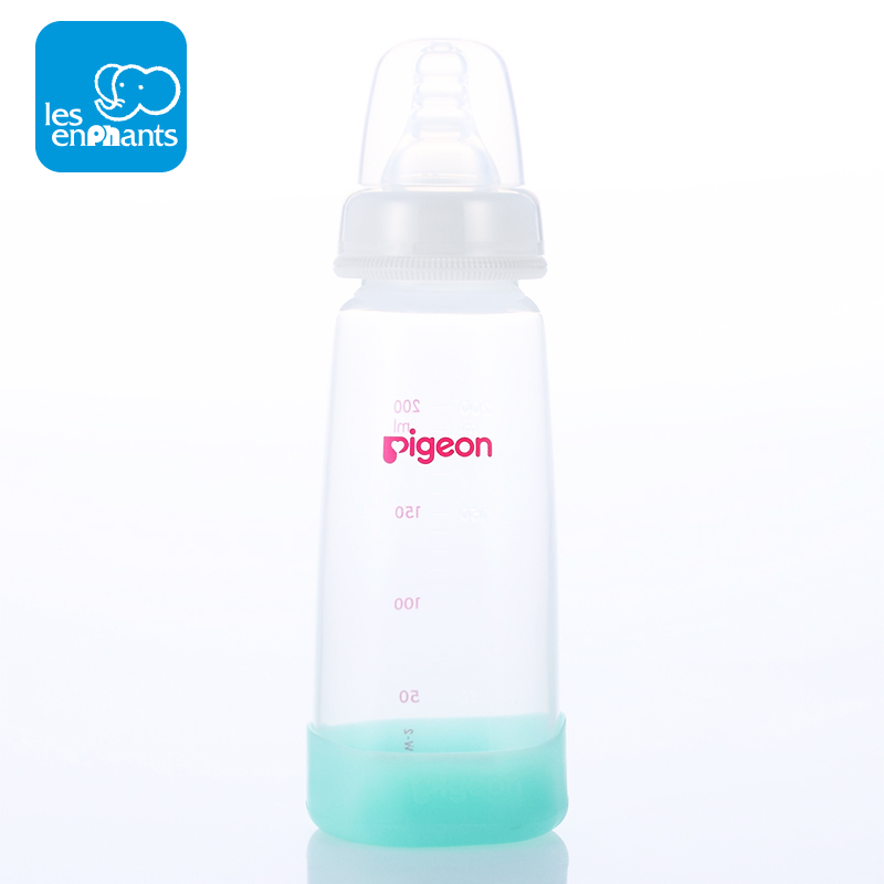 Pigeon/贝亲 标准口径塑料奶瓶200ML 果汁饮料奶瓶 带奶嘴