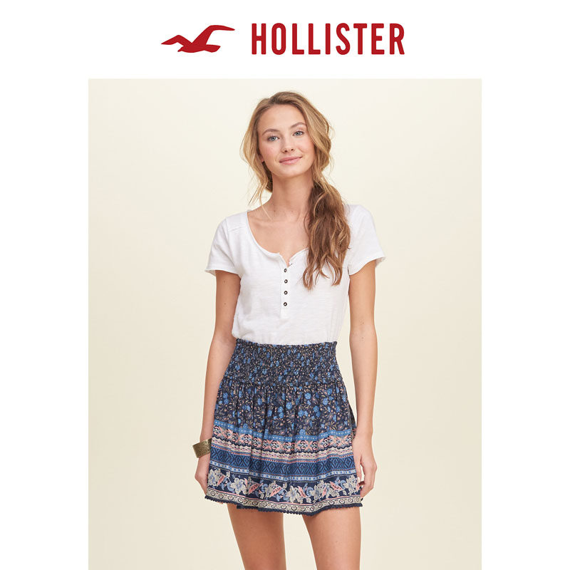 Hollister 2016春装新款必备款式宽松亨利式上衣 女 115187