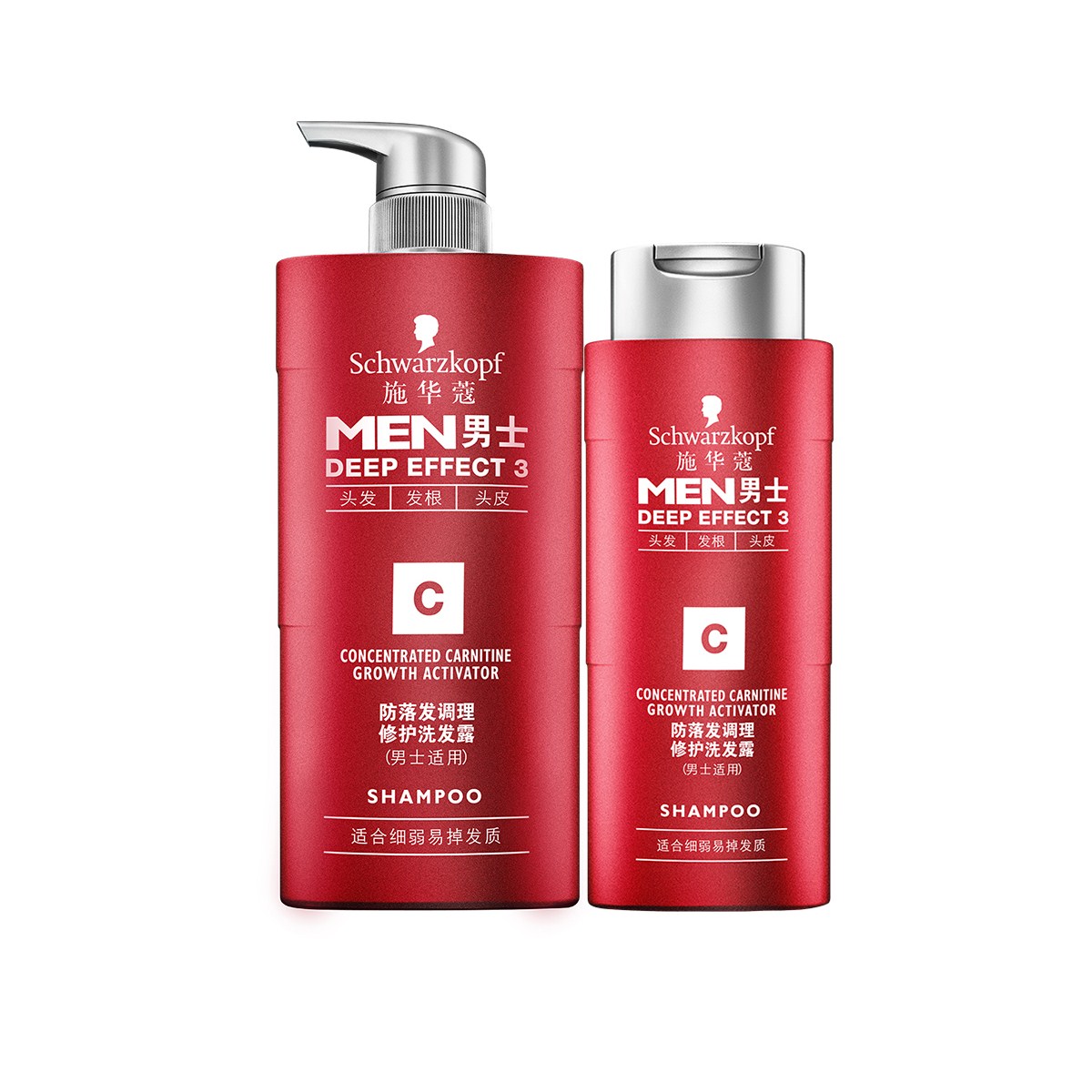 施华蔻男士防落发洗发露450ml+200ml