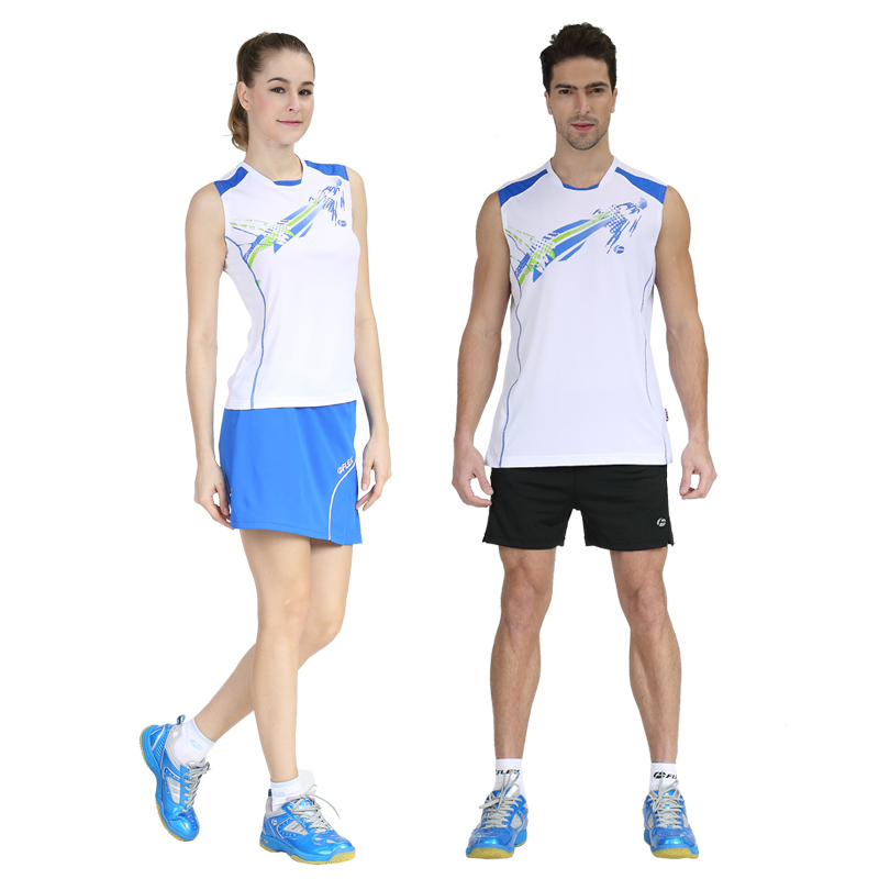 Fores New Badminton Suit Men's Women's Dress Women's Summer Sports Wear Sleeveless T-shirt Blouse Breathable Tennis F012