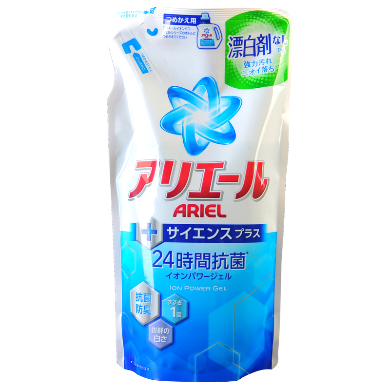 日本原装P&G新型全效洗衣液850g*洗净力增加*抗菌除臭*无荧光剂
