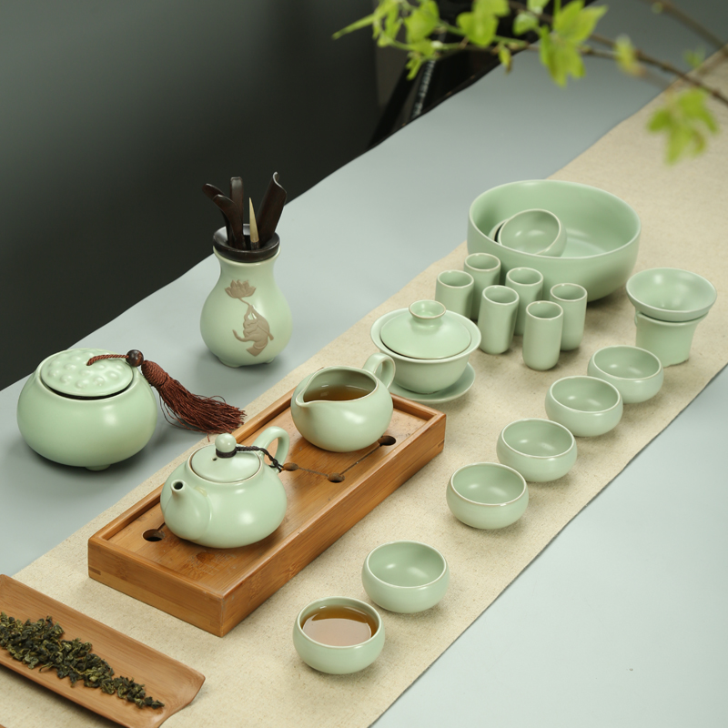 Porcelain heng tong kung fu tea set the whole household on your up ceramic tea tureen teapot teacup suit