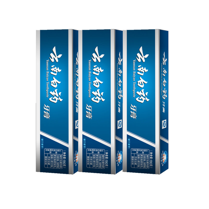 【天猫超市】云南白药牙膏（留兰香型）180g*3 护牙龈 去口臭