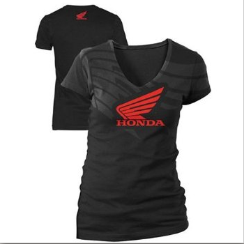 Billback Honda's Honda locomotive lady V collar T-shirt sexy slimming