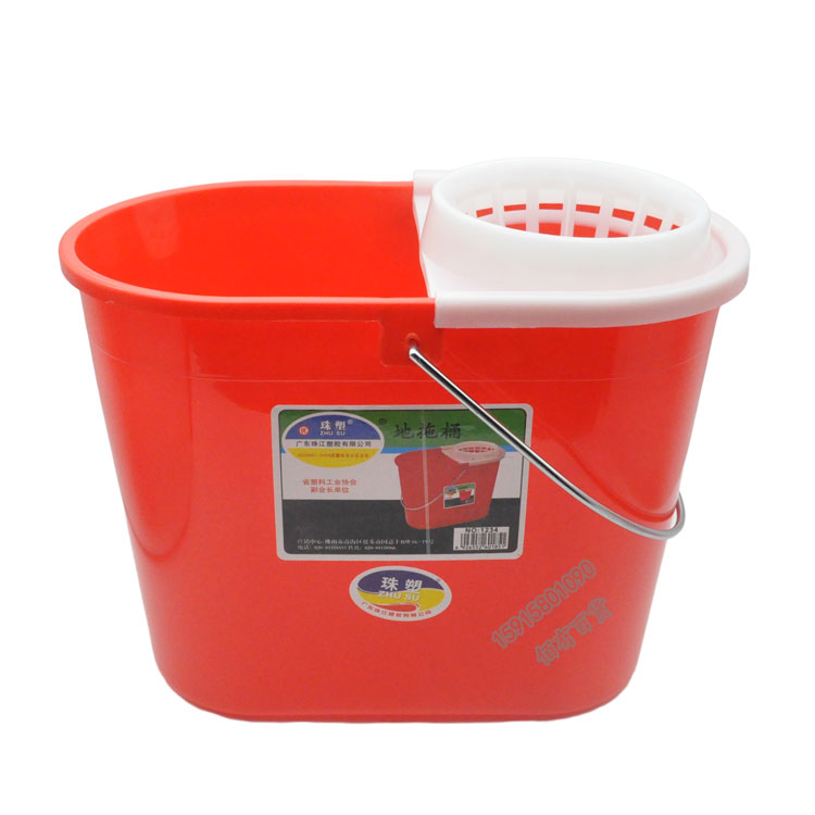 Pearl River brand floor drag bucket Mop bucket Manual extrusion bucket Floor drag bucket cover Floor drain plastic thickening material cleaning bucket