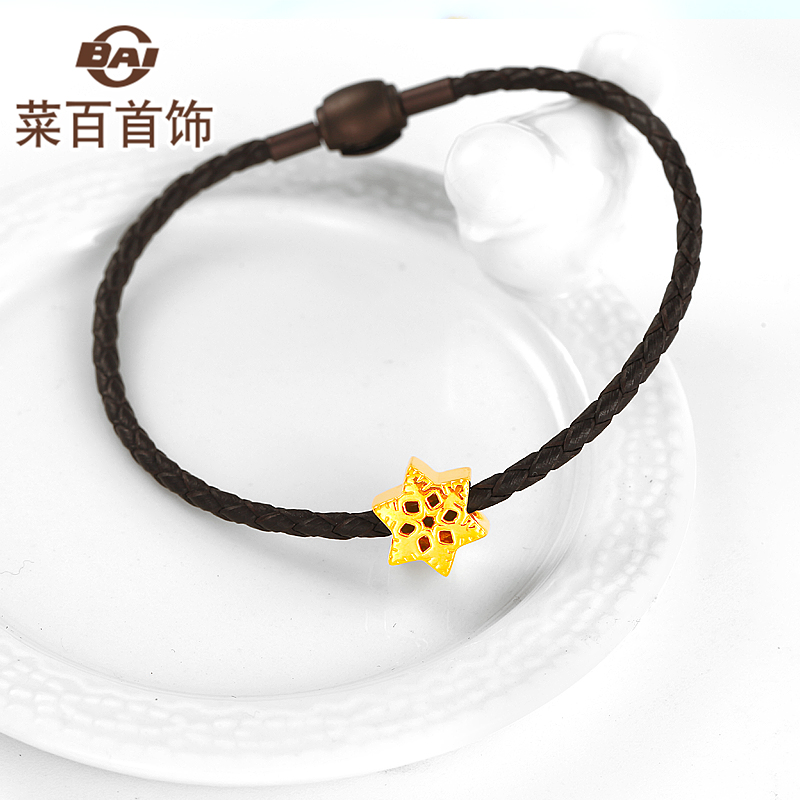 Vegetable 100 Jewelry Gold Transshipment Beads Christmas Snowflake Transfer Beads Foot Gold Beads DIY Strings Beads Unworthy Rope 3D