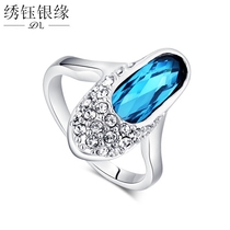 Ring Woman Pure Silver Fashion Ins Tide Personality Small Crowd Design Lukewarm Forefinger Small Ck Day Ensemble Light Lavish Platinum