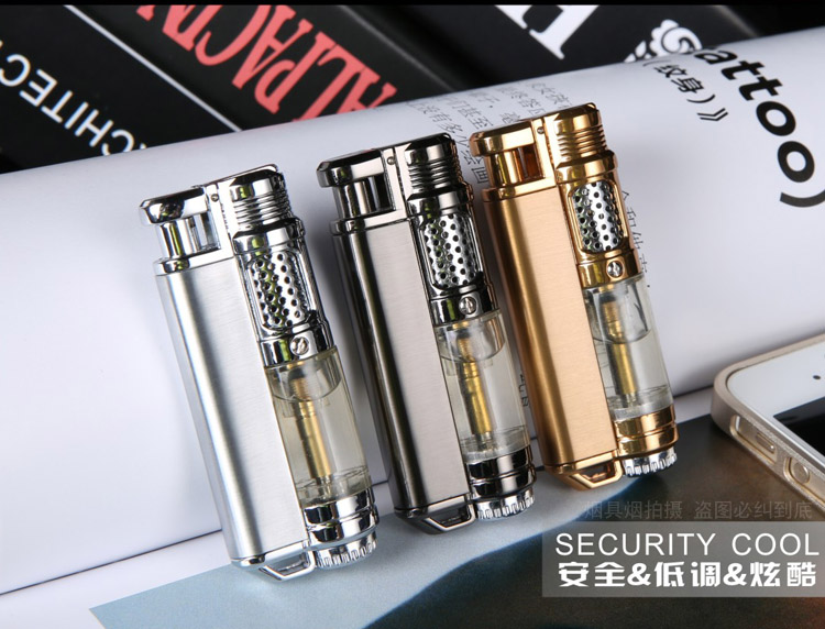 Original direct air inflatable air fire lighter creative personality ultra-thin lighter gas lighter cigar