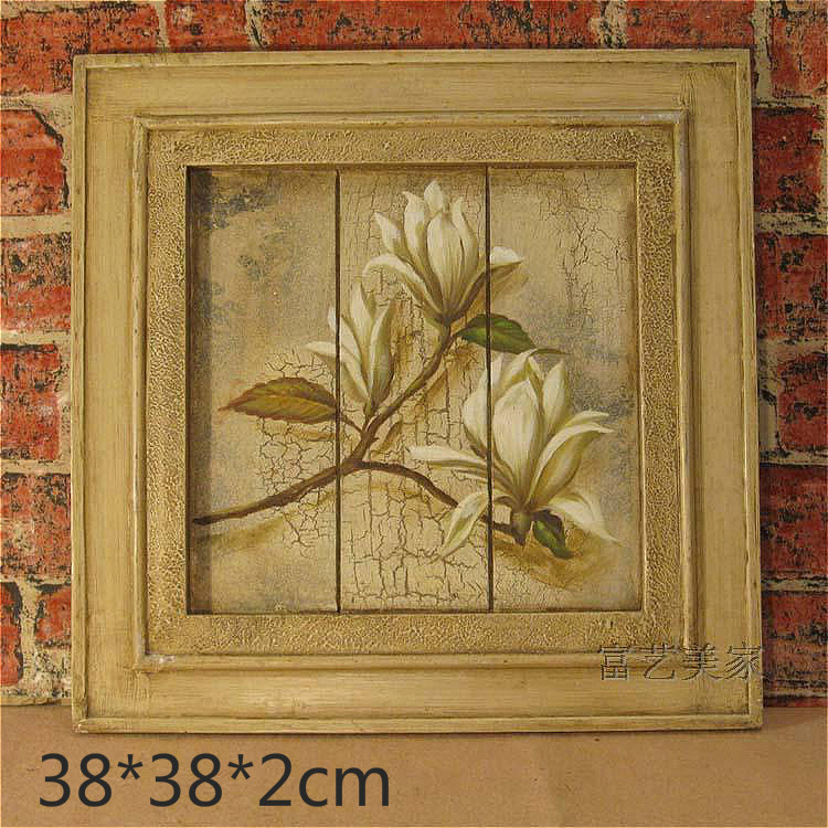 Light Elegant Fresh Jade Orchid Pure Hand Painted Propylene Painting Oil Painting Retro To Make Old Decoration Painting Cracks Drawing American Countryside Paintings