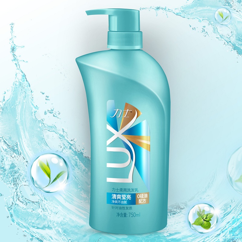 【天猫超市】力士清爽莹亮柔亮洗发乳750ml   0硅油 洗发露