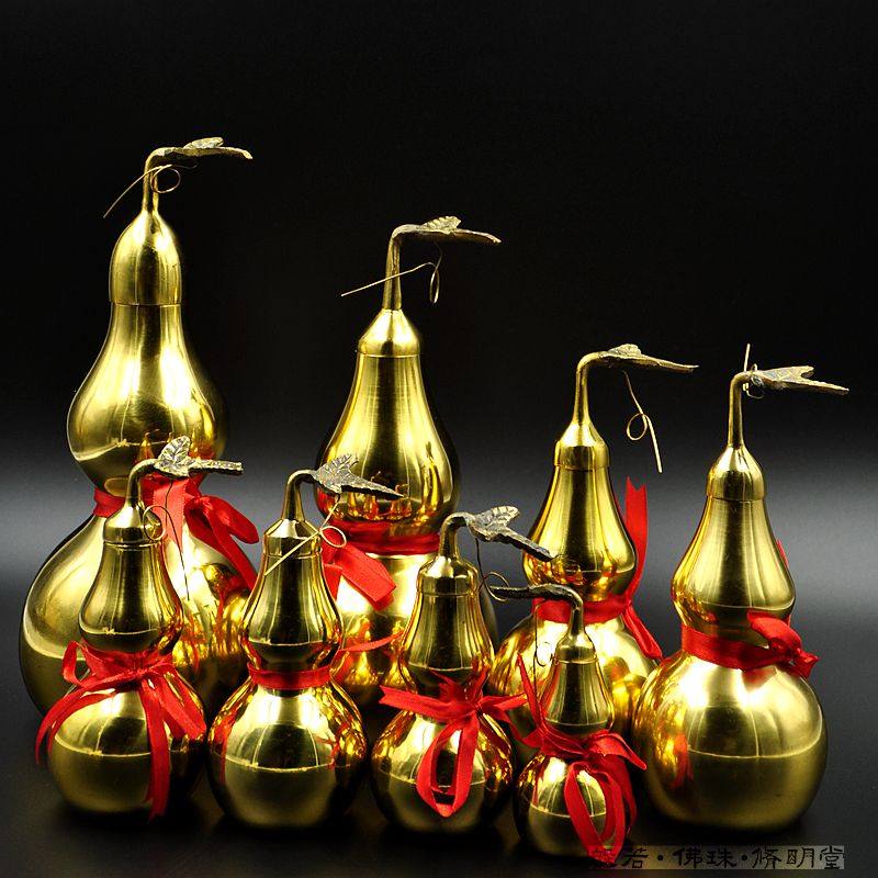 修明堂 八卦铜葫芦挂件纯铜葫芦摆件招财工艺品风水摆件保健旺运