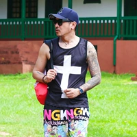 Dark Kuroshio đường phố thể thao qua mồ hôi giản dị vest lỏng lẻo hip hop đào tạo bóng rổ chất béo cộng với phân bón XL áo thun 3 lỗ