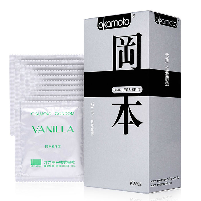 冈本OK 纯 超薄润滑安全套纯天然超薄10只装避孕套成人情趣用品CX