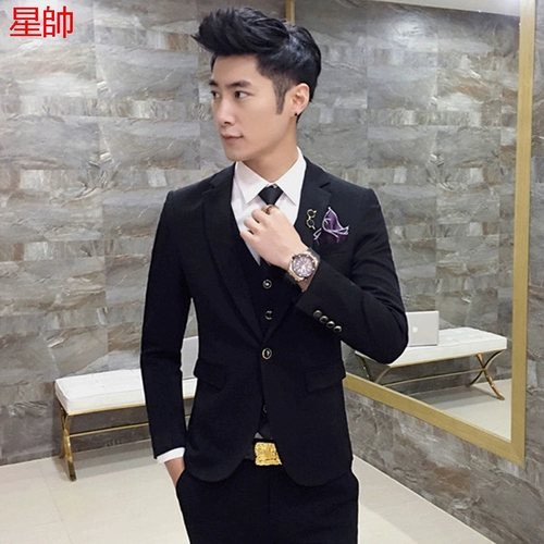 Весенний комплект, пиджак классического кроя, свадебное платье, костюм, в корейском стиле, 3 предмета