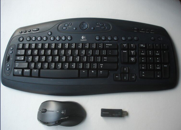 Original Logitech Logitech LX501 Wireless Keyboard Mouse Keyboard and Mouse Set Blue Classic