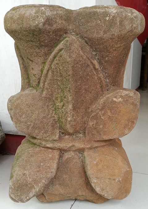 Emblem Old Stone Carved Ming Dynasty Lotus White Hemp Stone Columns Ancient Play Miscellaneous Boutique Antique Stone Sculpture