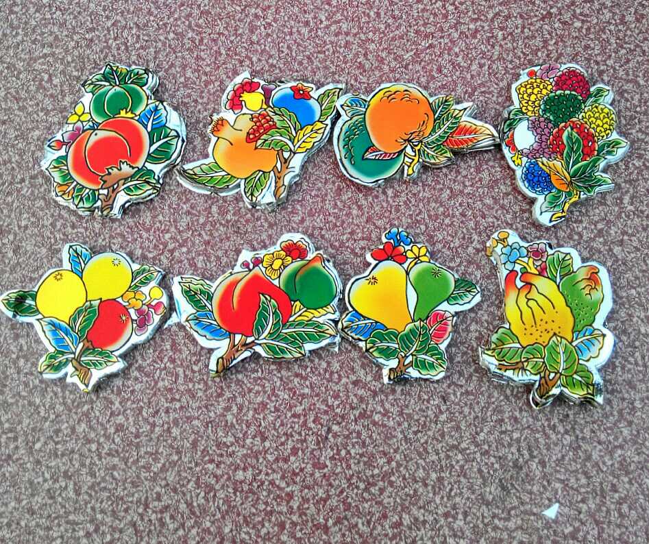 Paper supplies, paper tie supplies, accessories, aluminum paper, eight fruits, stickers, handicraft aluminum paper, eight treasures, 50 sets