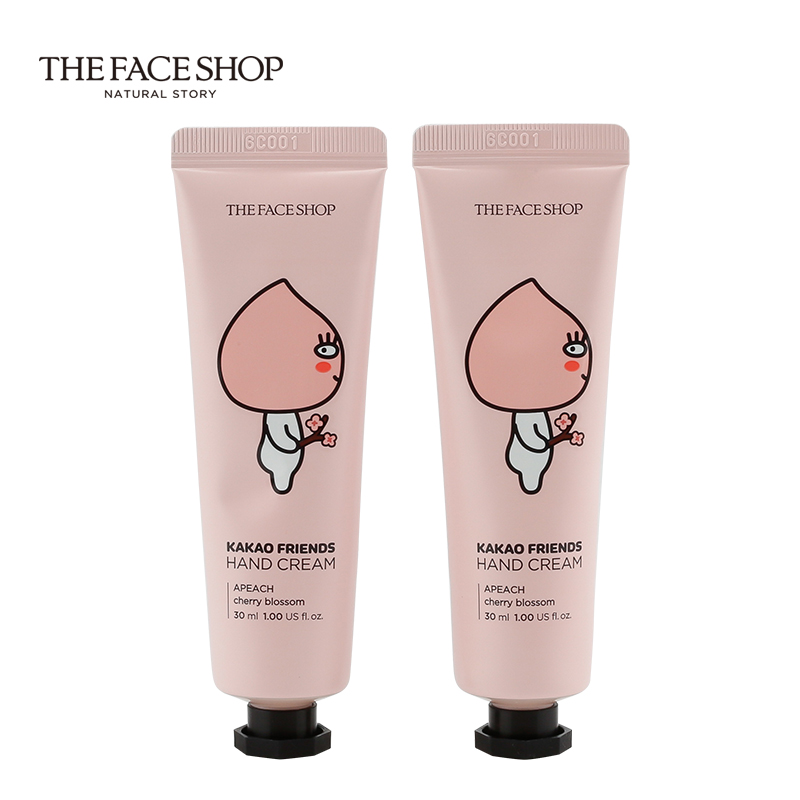 韩国THEFACESHOP/菲诗小铺KAKAOFRIENDS APEACH樱花护手霜30ml*2