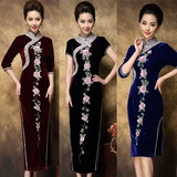 Ципао, ретро свадебное платье для матери, средней длины, большой размер