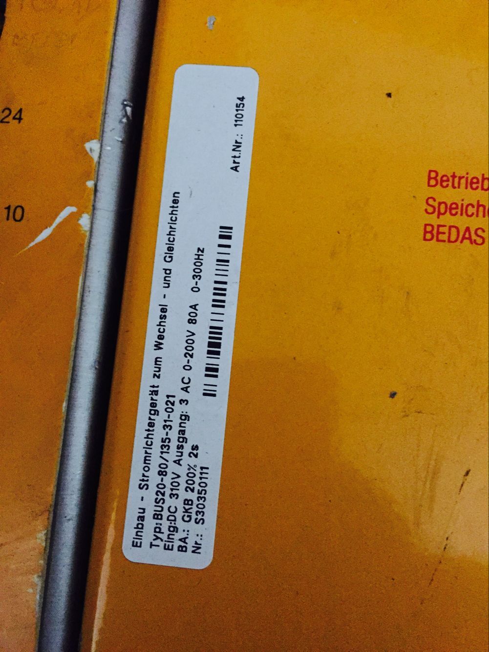 Bag Mille Servo BUS20-80 135-31-021 Sale of spot on the spot
